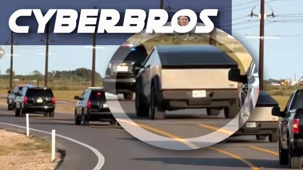 Cybertruck Joins President-Elect Trump’s Motorcade In Texas