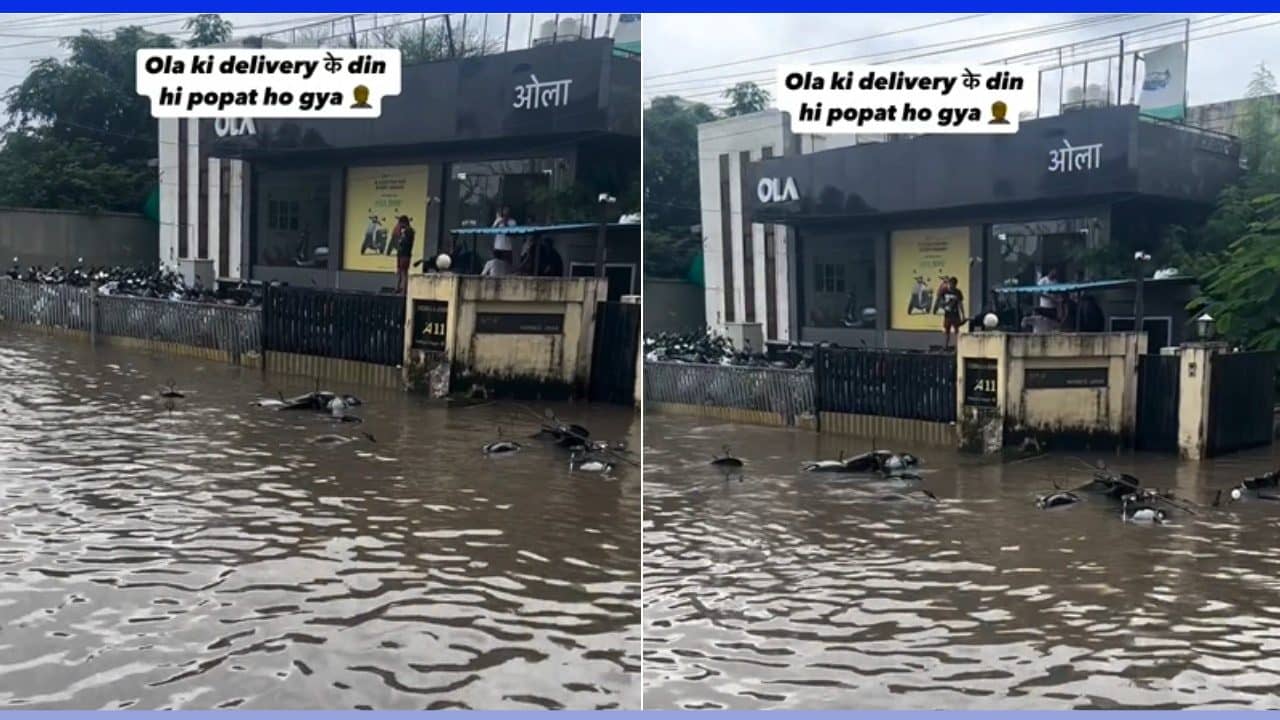 Ola S1 Buyer Finds His Scooter in Waterlogged Showroom