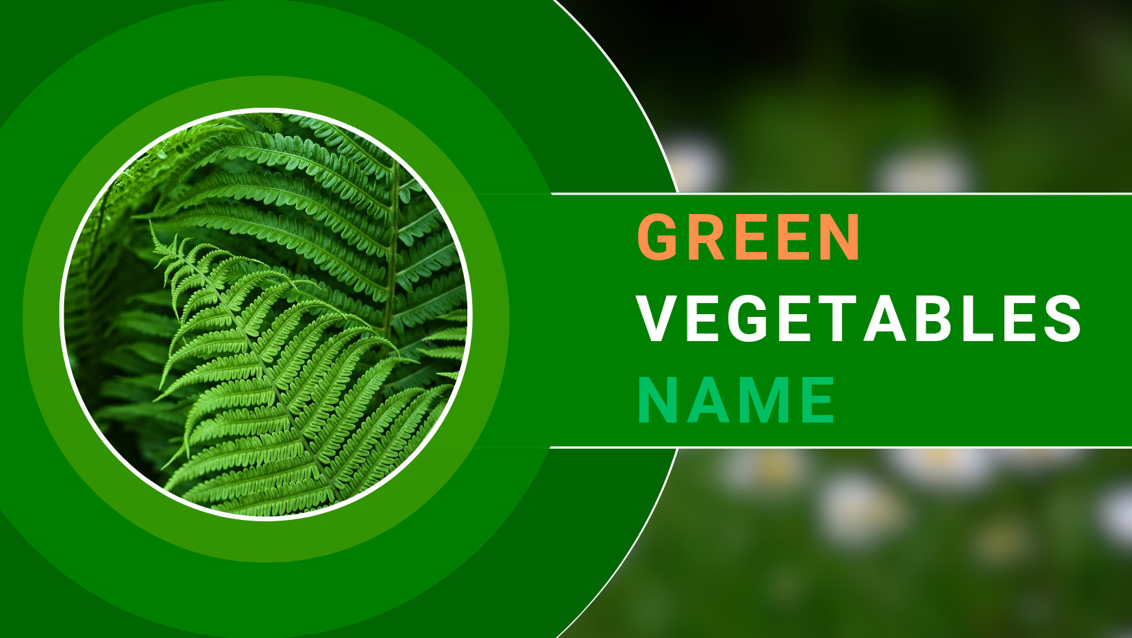 Green vegetables name in English